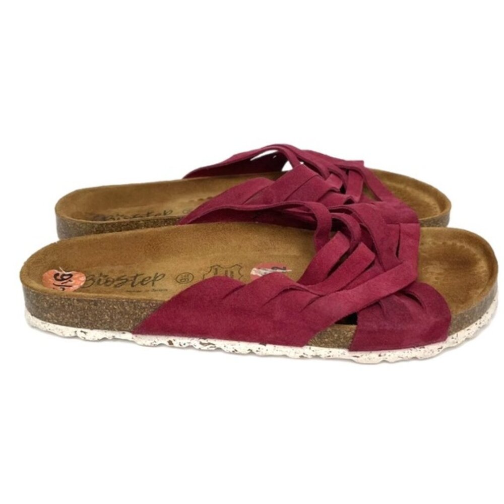 Biostep Leather Sandal 9.5 Slide Strappy Made in Spain